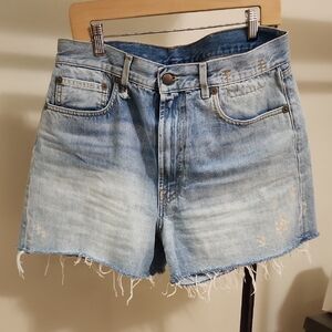 Womens R13 Denim Blue Shorts. Rose Baggy Short. Size 30